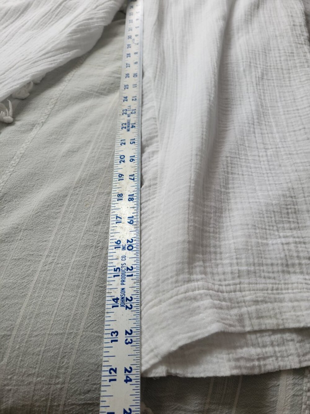 Soft Surroundings White Cotton Gauze Boho Coastal Flowy Wide Leg Crop Pants 1X - Picture 9 of 10